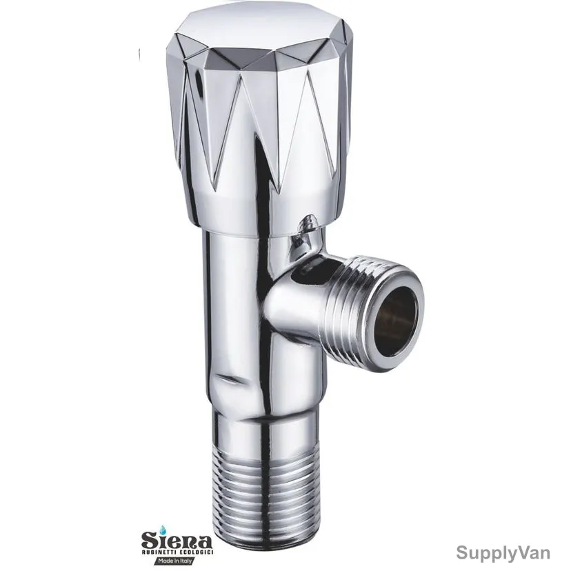 Siena Angle Valve, 60-61-103, B208, Brass, Matte Finish, Silver — image 1