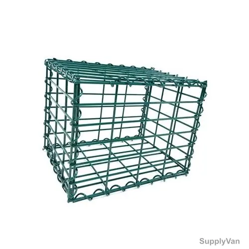 Admax Gabion Basket, Galvanized Steel, 400MM Length x 300MM Width, 6MM Wire Dia, Green — image 1