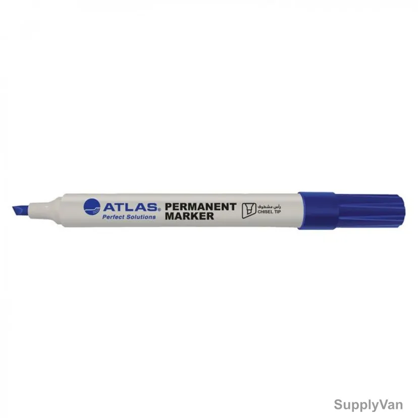 Atlas Permanent Marker, AS-MP20-BE, 3.5-4.2MM Tip Size, Blue, 12 Pcs/Pack