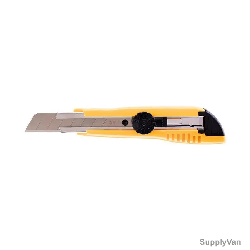 Deli Snap-Off Utility Knife, E2043, 9MM, Yellow, PK12