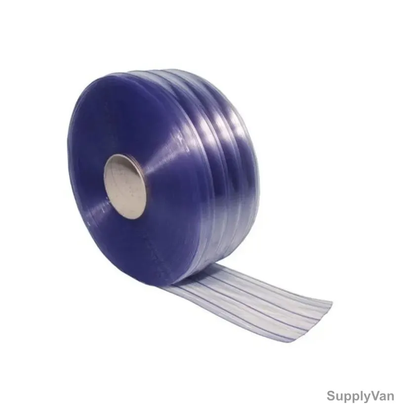 Ribbed AC Curtain, 50 Mtrs x 300 x 3MM, PVC, Clear Blue — image 1