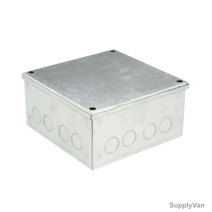 Burn Adaptable Junction Box, Galvanised Steel, 225 x 225 x 75MM
