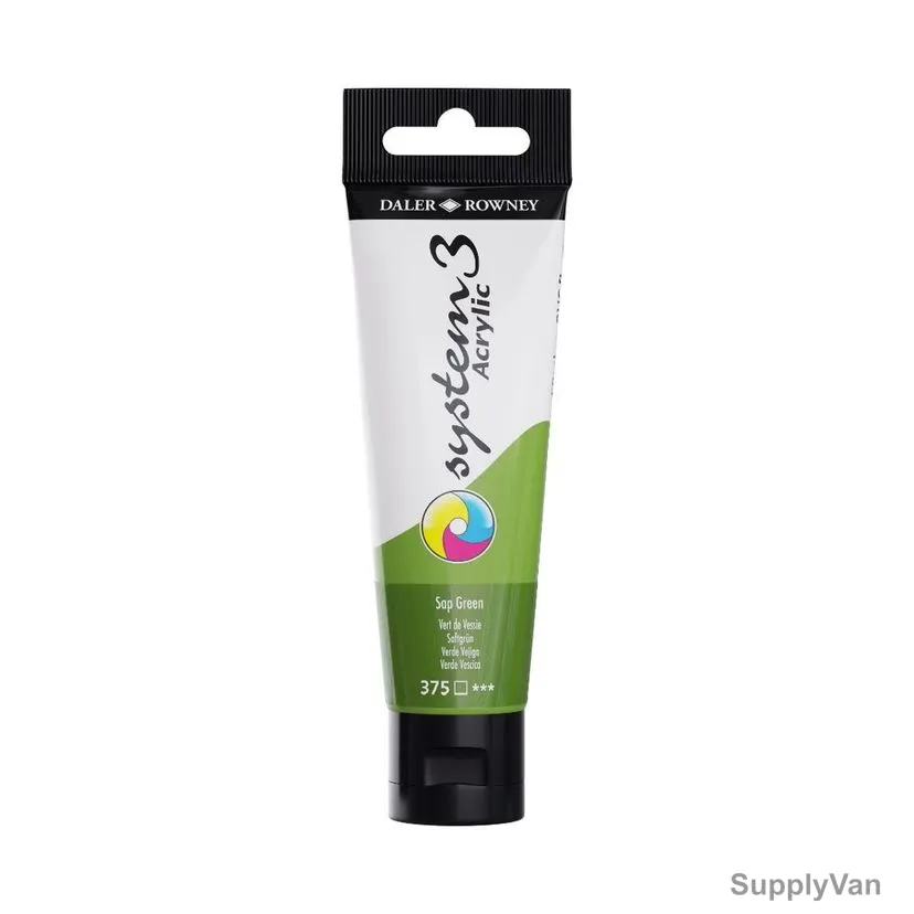 Daler Rowney System3 Acrylic Paint, 129059375, 59ml, 357 Sap Green