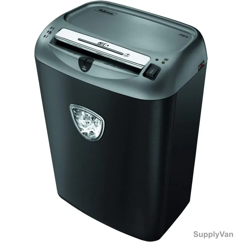 Fellowes Paper Shredder, 75CS, Powershred, Cross-Cut, 12 Sheets, Black