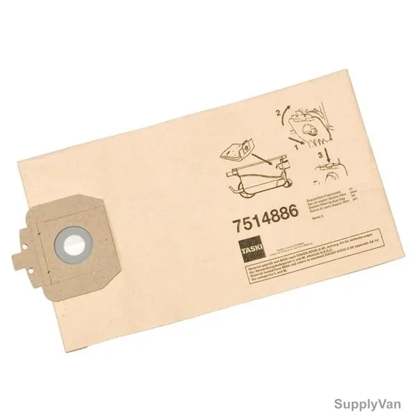 Taski Disposable Vacuum Cleaner Paper Dust Bag For Vento 8, 7514886, 8 Ltrs Capacity, 10 Pcs/Pack — image 1