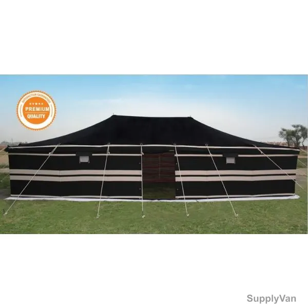 Arabic Deluxe Tent, AMT-128, Iron Stick, 5 x 10 Mtrs, Black/White