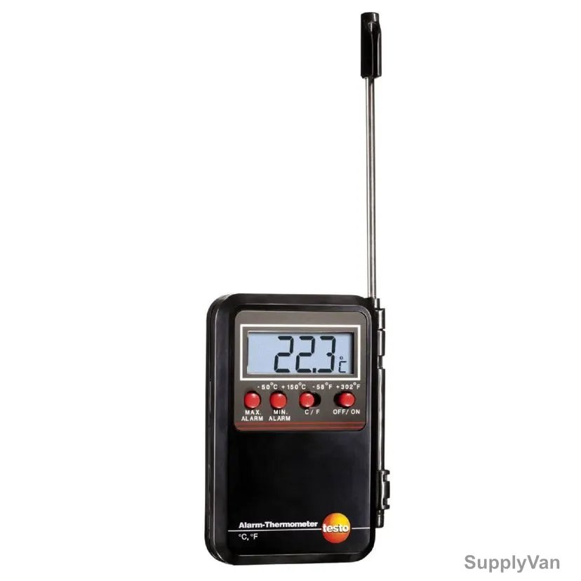 Testo Mini Alarm Thermometer, 0900-0530, -50 to 150 Deg.C