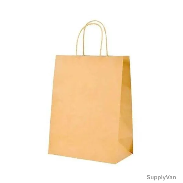 Snh Twisted Handle Kraft Paper Bag, PaperBB28, Brown, 10 Pcs/Pack