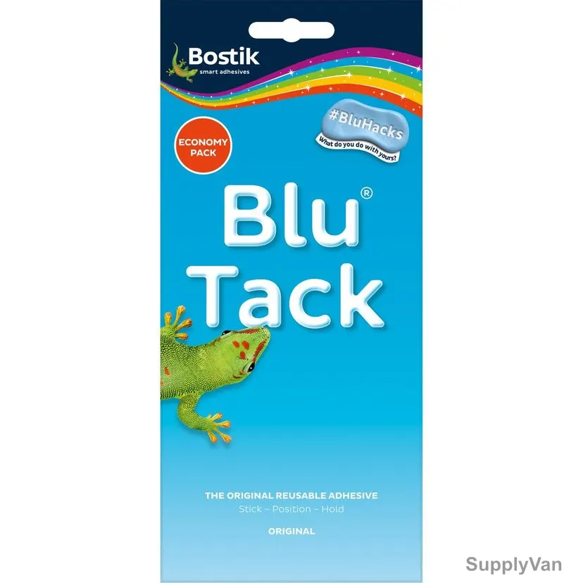 Bostik Blu Tack The Original Reusable Adhesive, 30590110, 90GM, Blue, 12 Pcs/Pack — image 1