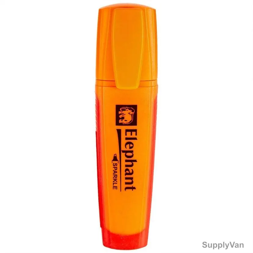 Elephant Highlighter, Sparkle, 2-5MM, Orange, 4 Pcs/Pack