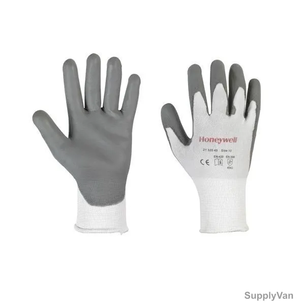 Honeywell Gloves, BEJ, FLEXIDYN, Size10, Grey and White, PK20
