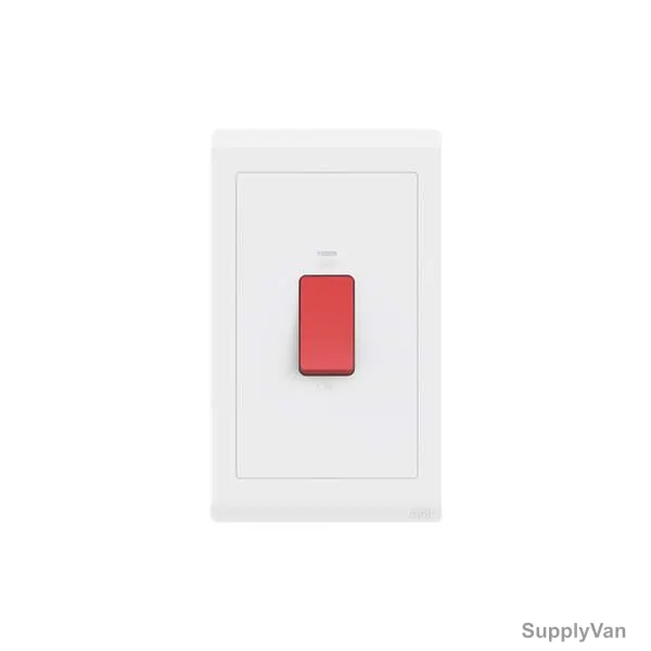 Abb DP Switch With Neon, BL143, Inora, 1 Gang, 1 Way, 45AX, White — image 1