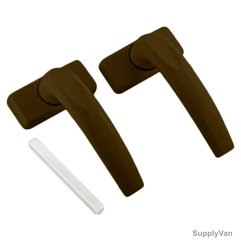 Dorfit Powder Coated Door Handle, DTADH224-BR, Aluminium, Brown — image 1