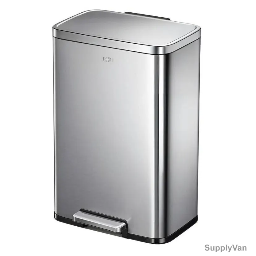 Eko Pedal Trash Bin, SS91-45, Oli-Cube, Stainless Steel, 45 Ltrs, Metallic Grey — image 1