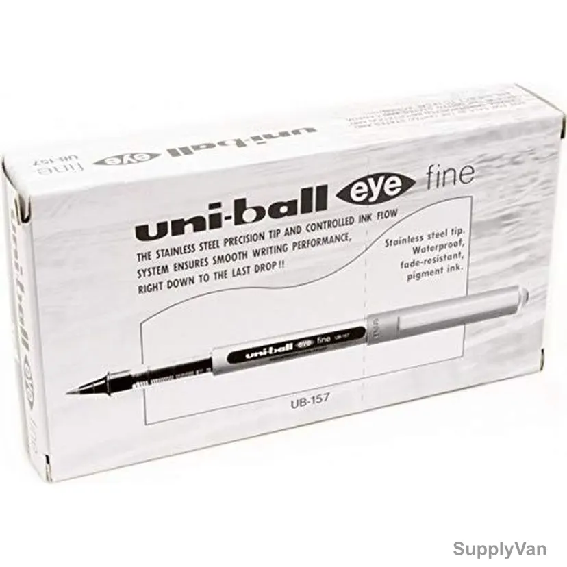 Uni-Ball Roller Ball Pen, UB157, Eye, 0.5MM, Black, 12 Pcs/Pack