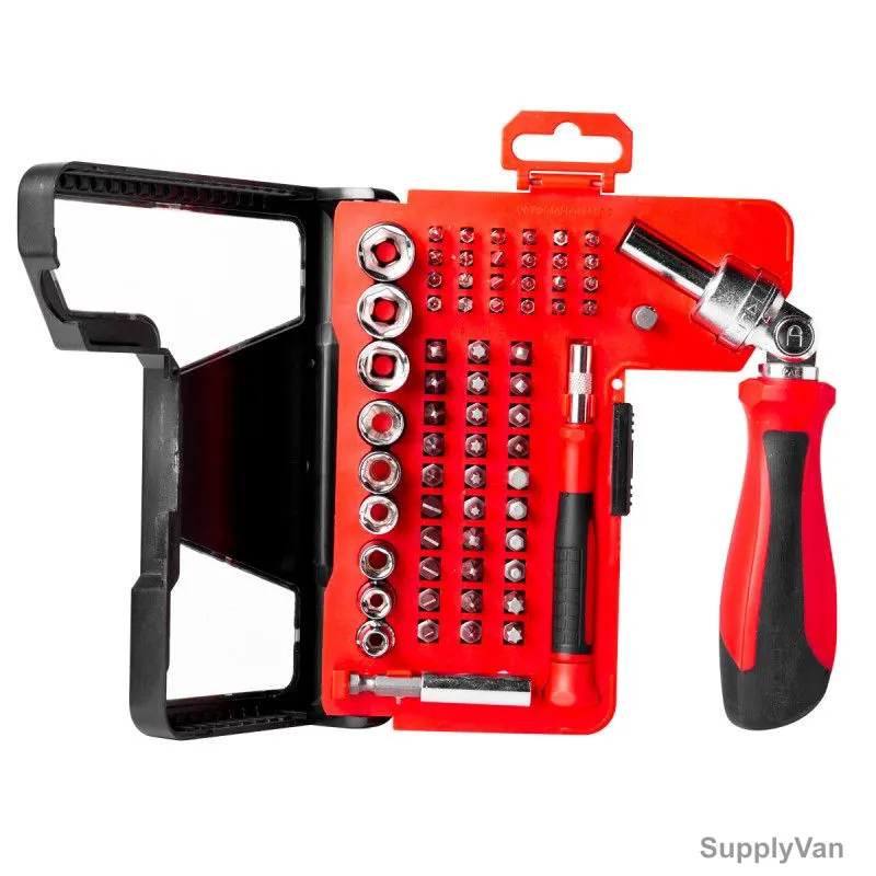 Beorol Ratchet Screwdriver Set, OSET68, 1/4 Inch, 68 Pcs/Set
