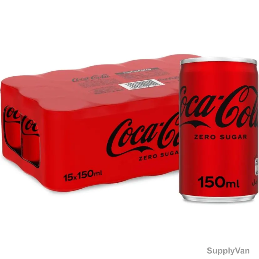 Coca-Cola Zero Calories Diet Coke Can, 150ML, 15 Pcs/Pack — image 1
