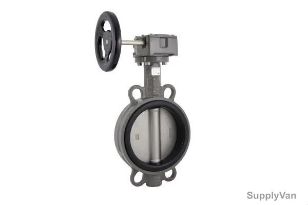 Kistenmacher Lever Wafer Type Butterfly Valve, EGK-BV-DN100-WCB-ML, 4 Inch, CS, 16bar