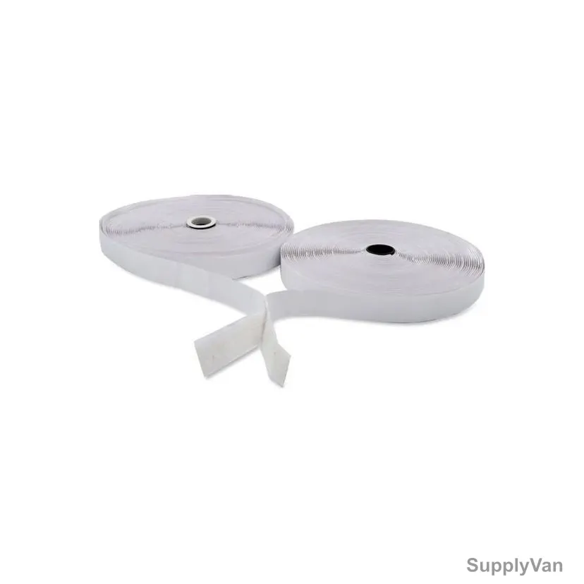 Double Sided Velcro Adhesive Tape, 25MM x 20 Mtrs, Nylon, White
