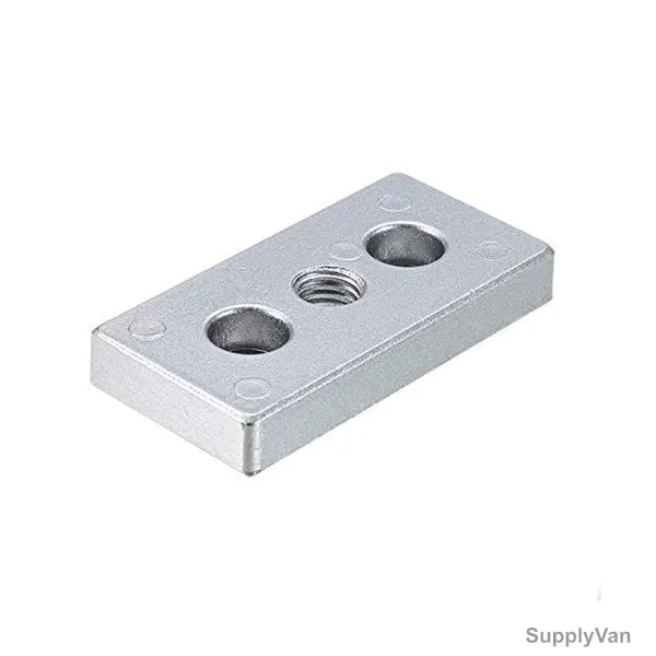 Extrusion Connecting Face Plate, 20 Series, Aluminium, M8, PK2
