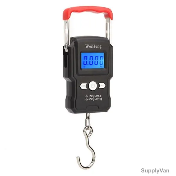 Weiheng Portable Digital Weight Scale, ABS, 50 Kg, Black/Red — image 1