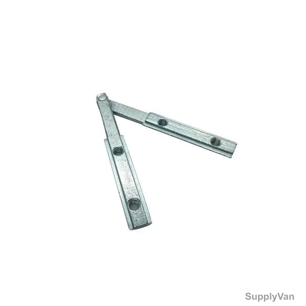 Extrusion Profile Cross Connector, 45 Series, 4 Hole, Steel, 62 x 62 MM