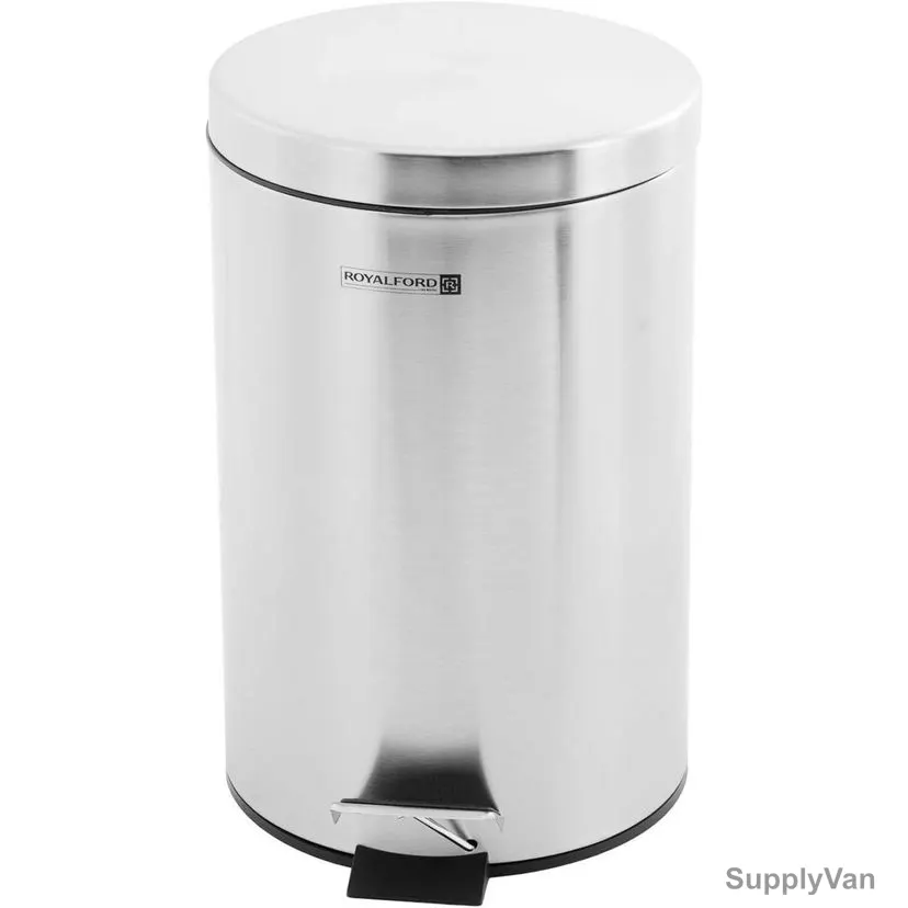 Royalford Pedal Trash Bin, Stainless Steel, 12 Ltrs Capacity, Silver — image 1