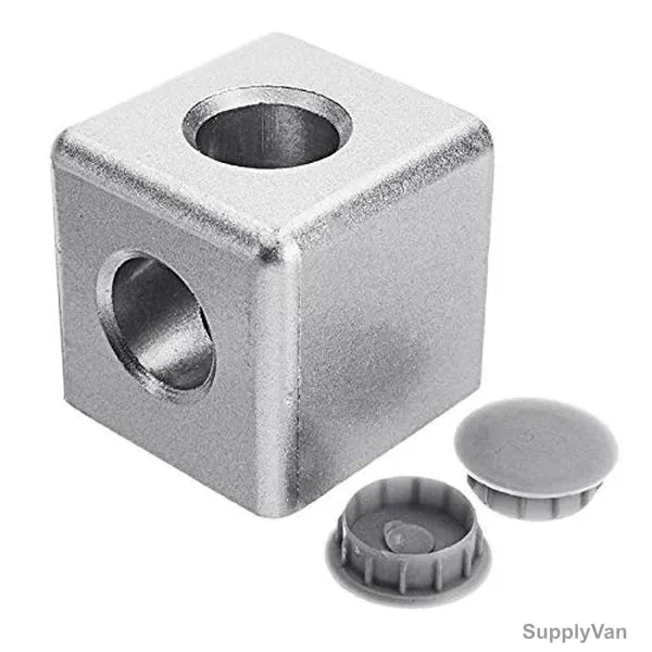 Extrusion Corner Cube Connector, 45 Series, Aluminium, 45 x 45MM, Grey, PK2