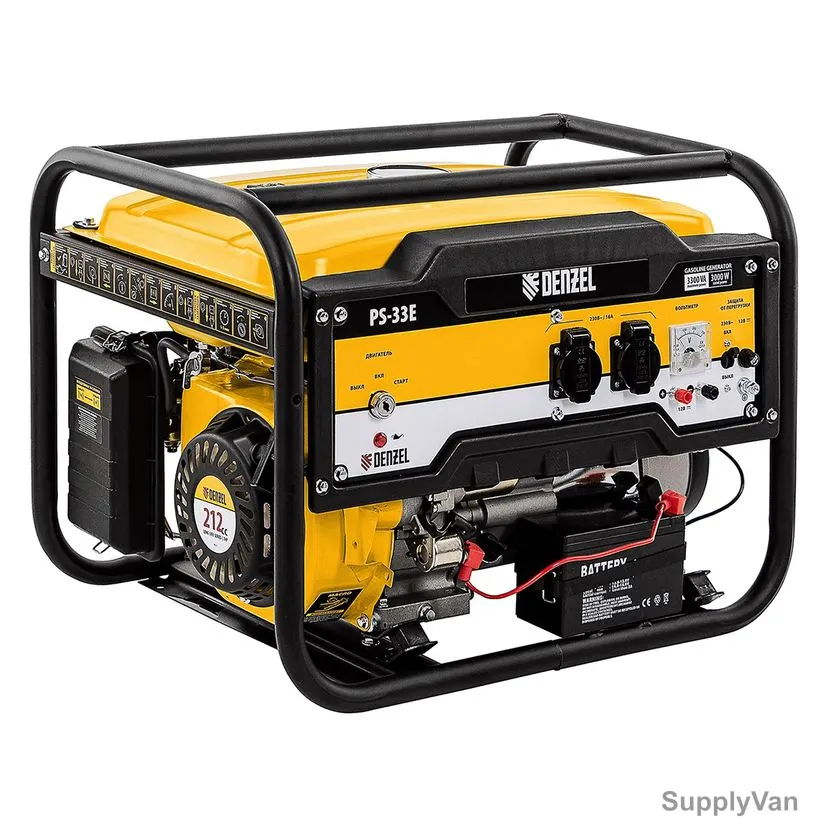 Denzel Gasoline Generator, PS-33E, Electric Starter, 3300W, 15 Ltrs Tank Capacity — image 1