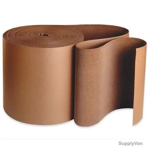 Corrugated Paper Roll, 2 Ply, 25 Kg, Brown