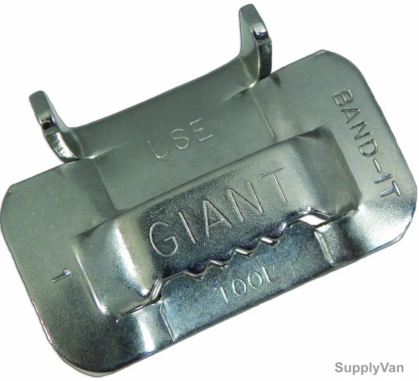 BAND-IT Ear-Lokt Buckle, G44199, Stainless Steel 201, 1 Inch, 25PCS