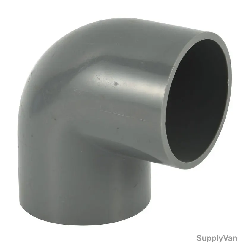 Georg Fischer HP Elbow, 90 Deg, PVC, 2 Inch, Grey