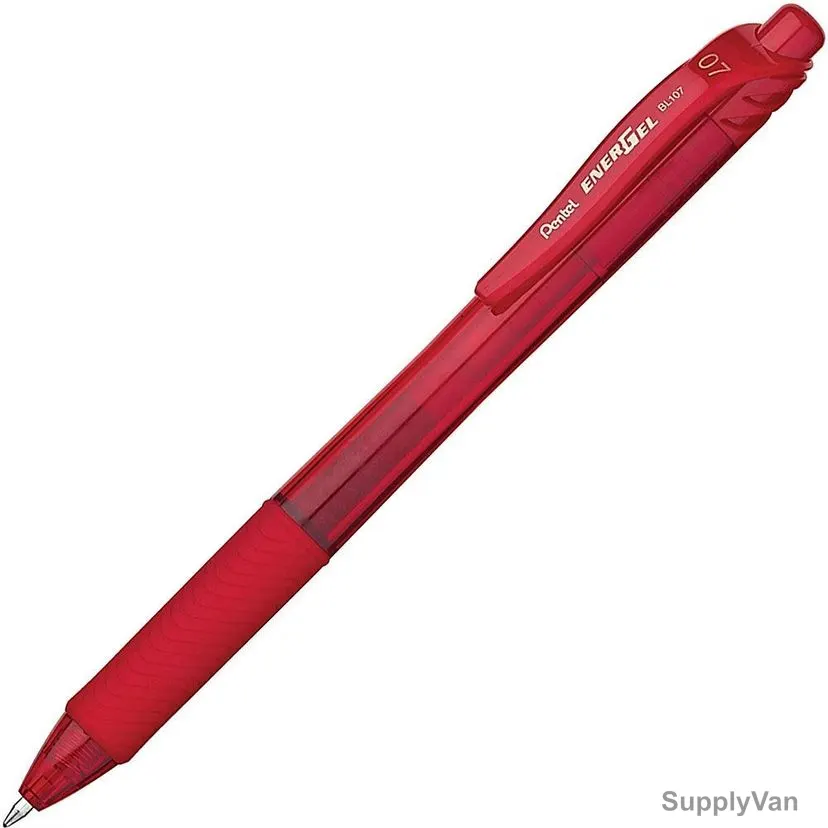 Pentel Energel-X Gel Roller Pen, PE-BL107-BH, 0.7MM Tip, Red, 12 Pcs/Pack