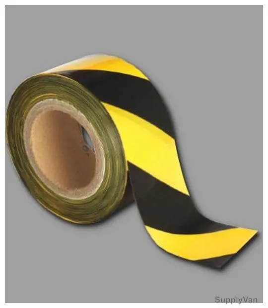 Workman Warning Tape, WT-AT-YELLOW-BLACK, Striped, 3 Inch x 300 Mtrs