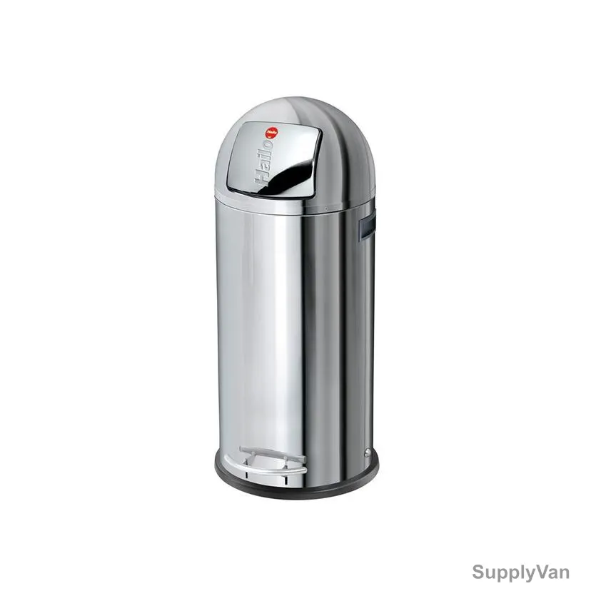 Hailo Pedal Waste Bin, HLO-0850-069, KickMaxx XL, 36 Litres, Silver