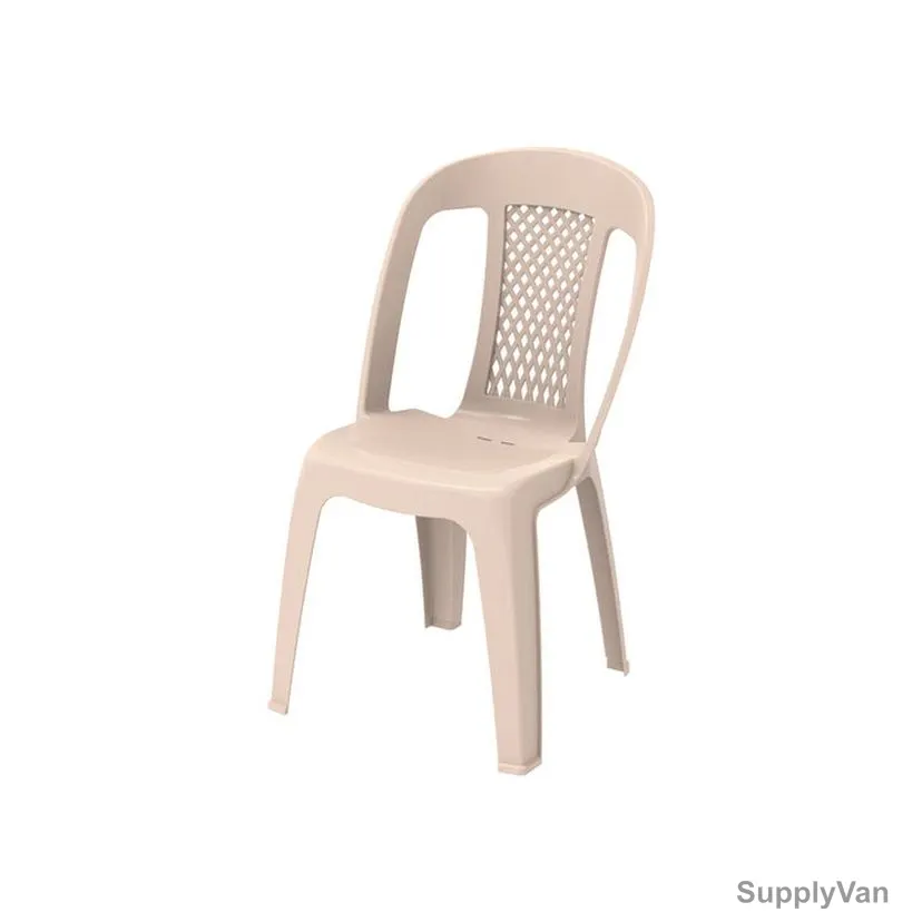 Cosmoplast Regal Outdoor Garden Chair, IFOFXX005BG, Plastic, 120 Kg Weight Capacity, Beige