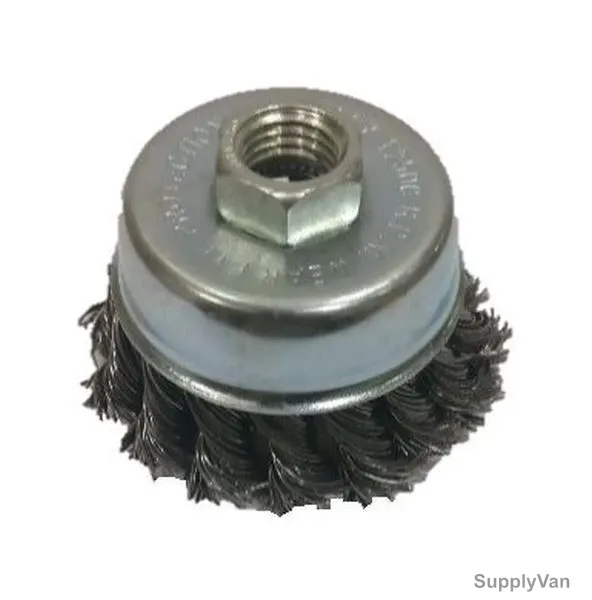 Kullen and Mezz Wire Cup Brush, CBT-CS-10010-14, Twist Knotted Wire, 4 Inch, M10
