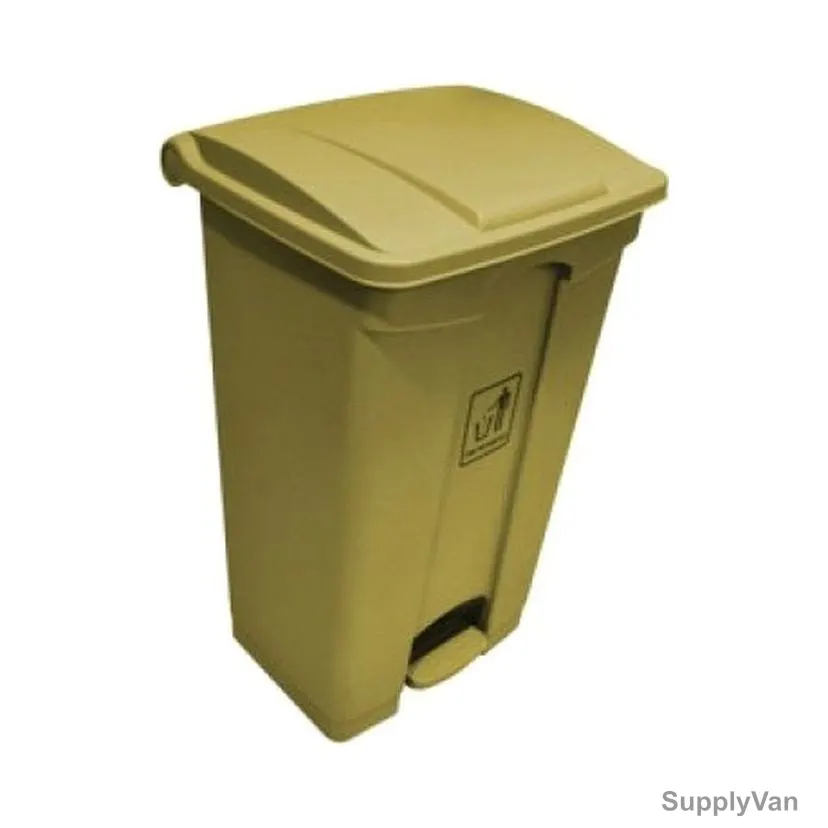 Ek Garbage Bin With Pedal, GC05E-87, Plastic, 87 Ltrs, Beige