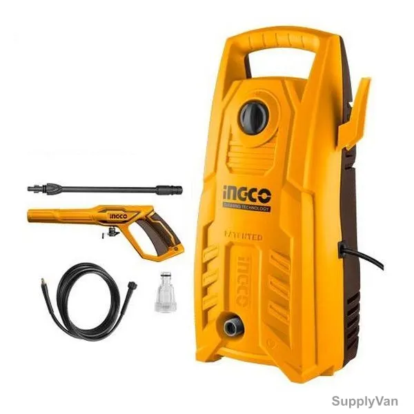 Ingco High Pressure Washer, HPWR14008, 1400W, 130 Bar, 5.5 Ltrs/Min Flow Rate