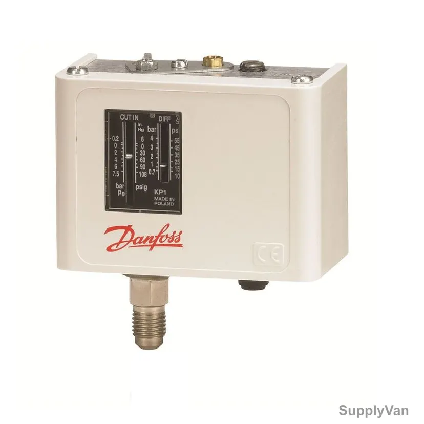Danfoss KP1 Pressure Switch, 060-110166, IP44, 17 Bar, 1/4 Inch Connection Size — image 1