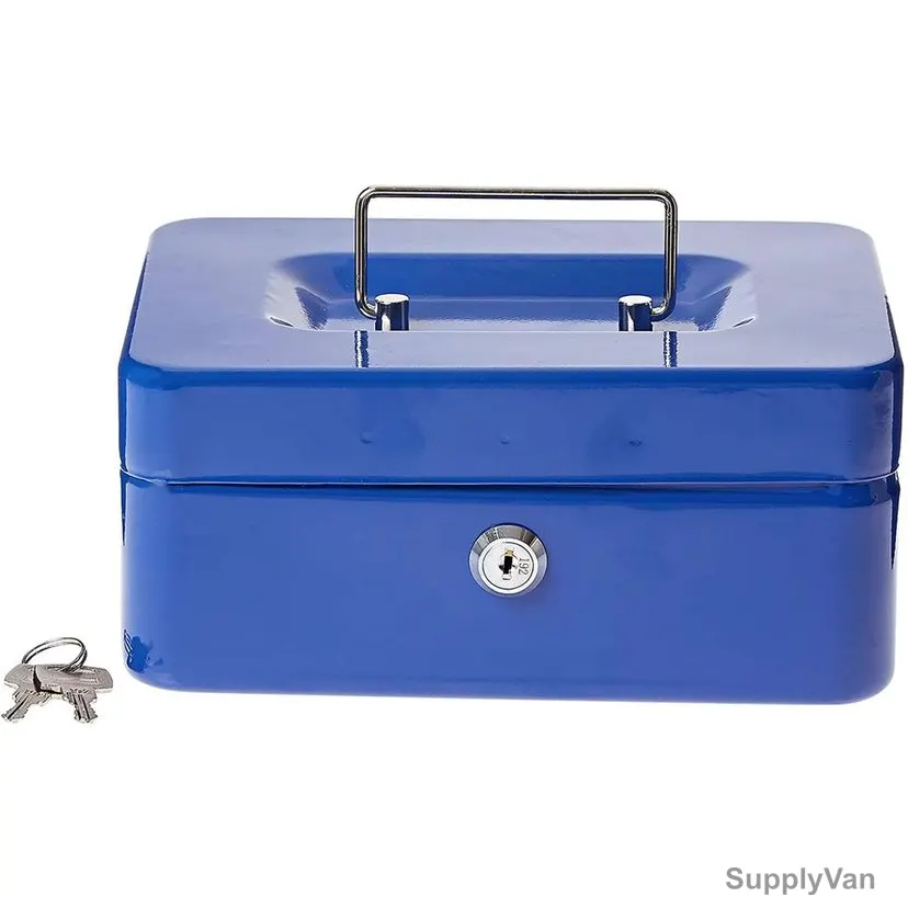 Cash Box, Metal, 18 x 9CM, Blue — image 1