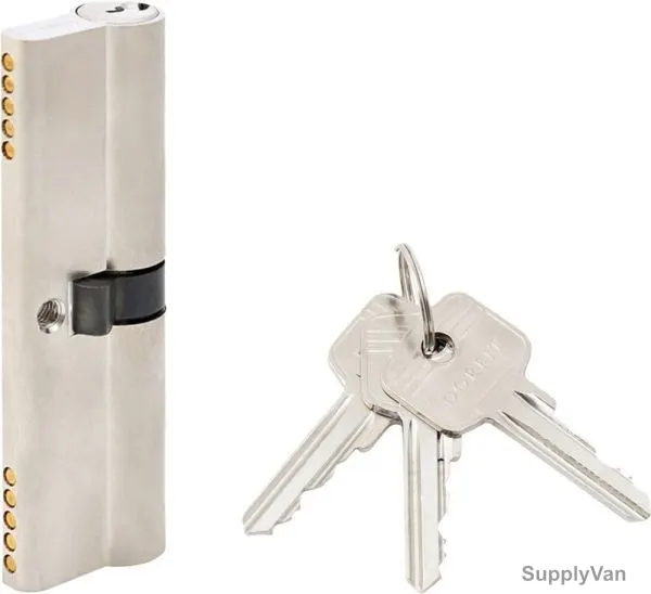 Dorfit Cylindrical Lock With 3 Key, 100MM, Satin Nickel