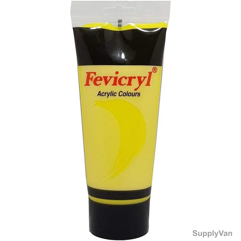 Pidilite Acrylic Color, AC06, Fevicryl, 200 ML, Lemon Cadmium Yellow