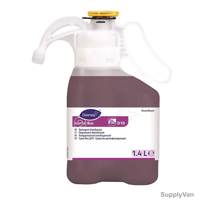 Diversey Suma Bac D10 Detergent Surface Sanitizer, 7517201, 1.4 Ltrs — image 1