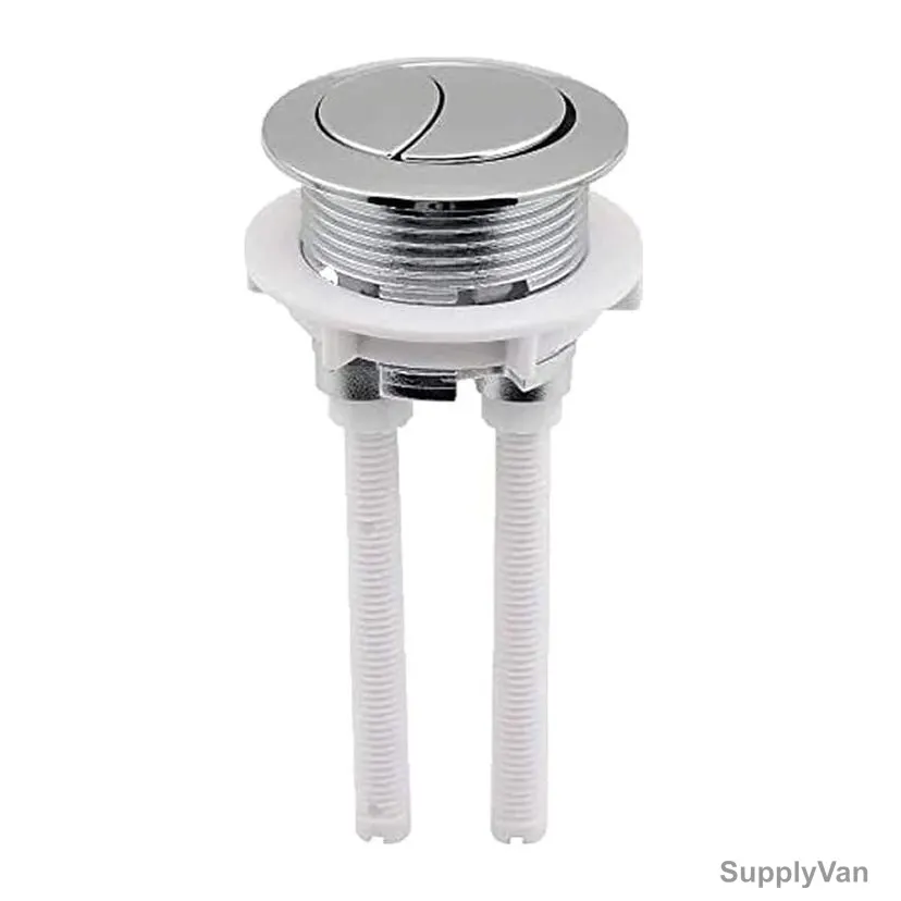 Novex Dual Push Toilet Flush Button, NFS-520, Plastic, 58MM Dia, Chrome Finish