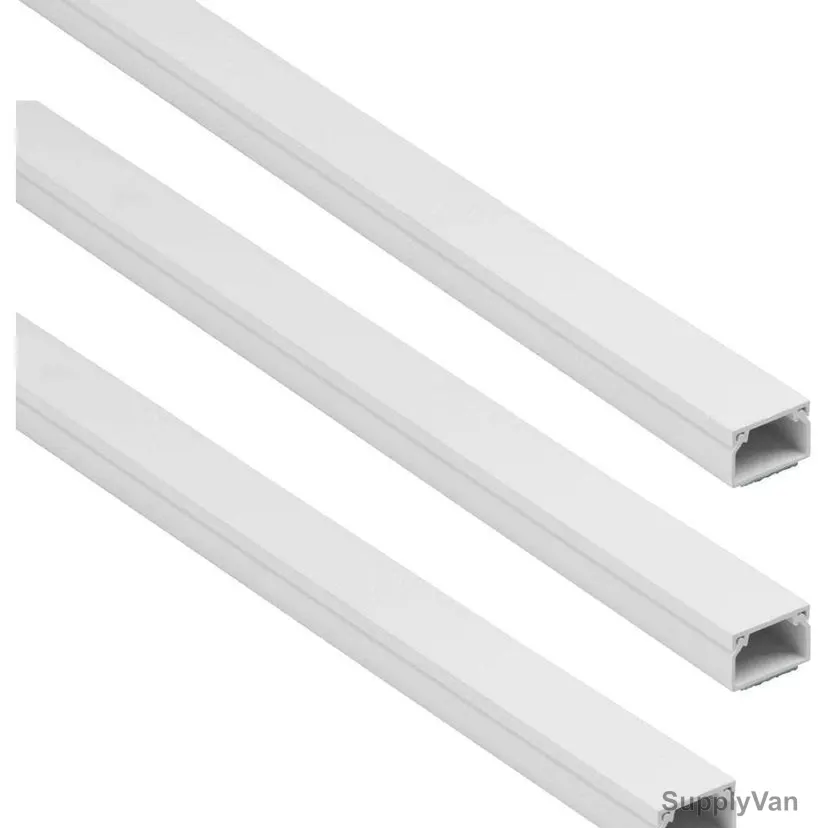 Robustline Self-Adhesive Cable Trunking, PVC, 900MM Length x 10MM Width x 10MM Height, 3 Pcs/Pack — image 1