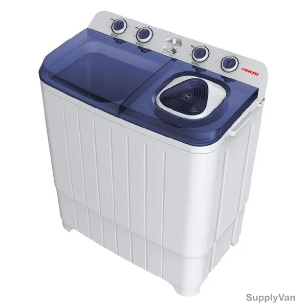 Nikai Top Load Washing Machine, NWM1201SPN8, Semi Automatic, 12 Kg, White/Blue