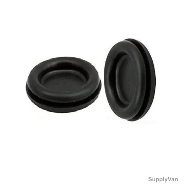 Close Type PVC Rubber Grommet, 25MM Hole Dia, Black, 100 Pcs/Pack