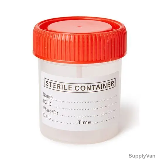 3W Stool Container, NO-92, Polypropylene, 6 x 5CM, Clear, 100 Pcs/Pack — image 1