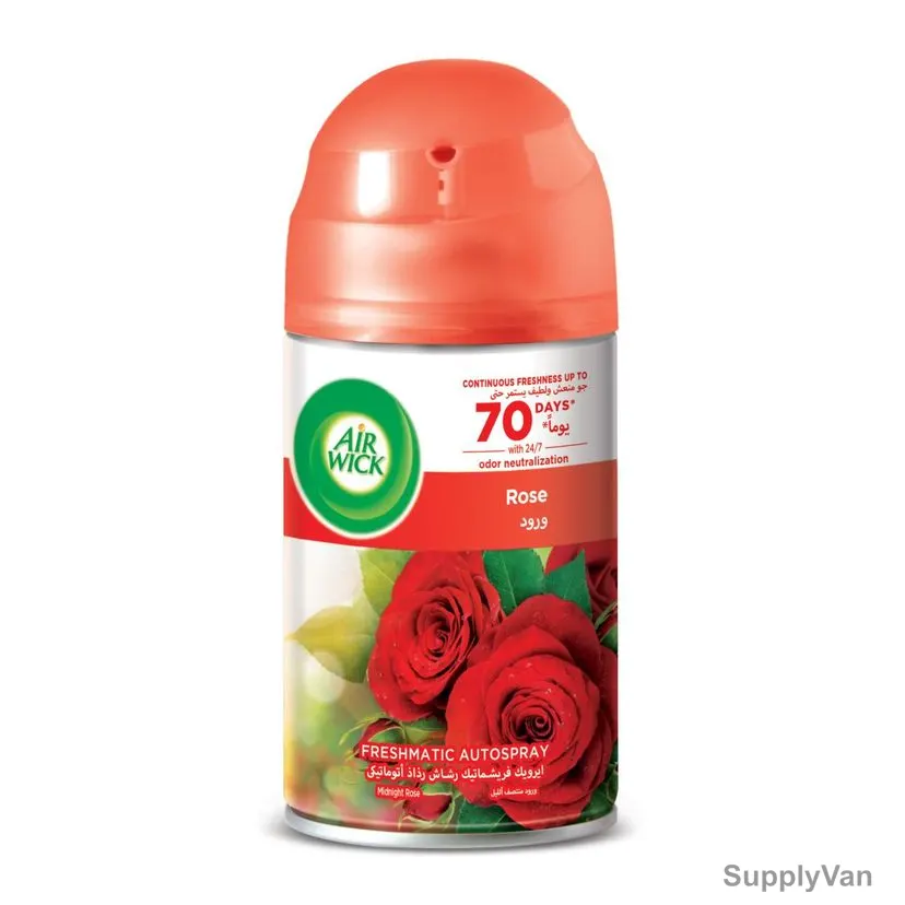 Air Wick Freshmatic Automatic Air Freshener Spray Refill, Rose, 250ML, 3 Pcs/Pack